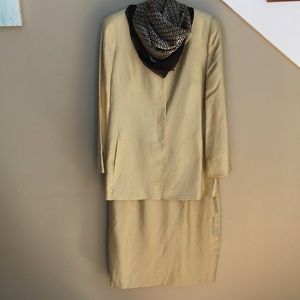 Shimmery Gold Skirt Suit